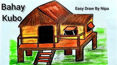 easy drawing bahay kubo|Iba pa.